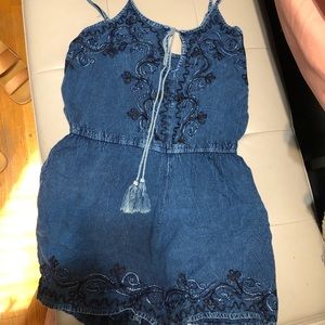 Jean/chambray romper